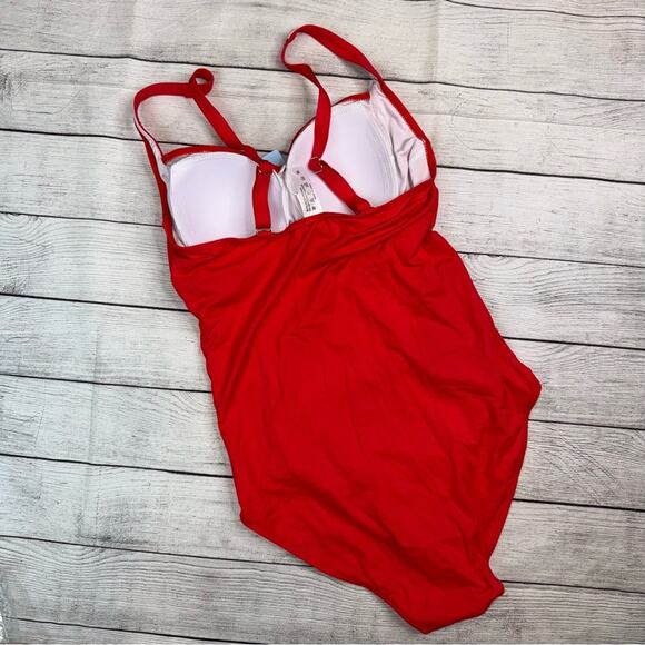 Yonique NWT Women's Slimming Tummy Control One Piece Swimsuit Red Size Medium - Picture 10 of 11
